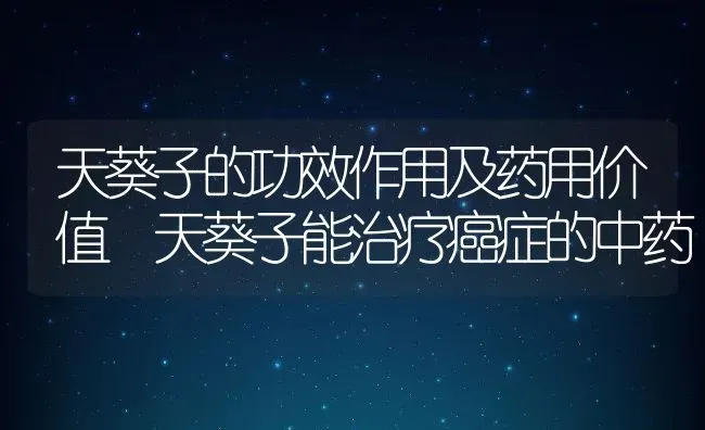 天葵子的功效作用及药用价值 天葵子能治疗癌症的中药 | 养殖资料投稿