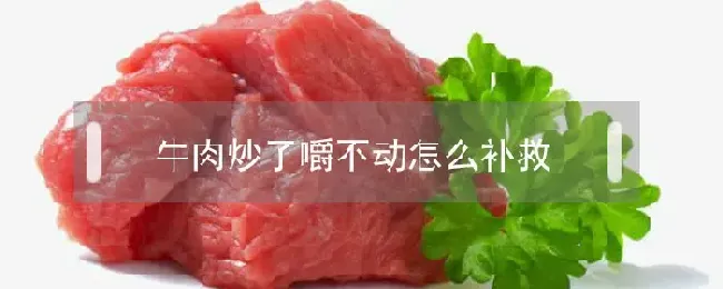 牛肉炒了嚼不动怎么补救