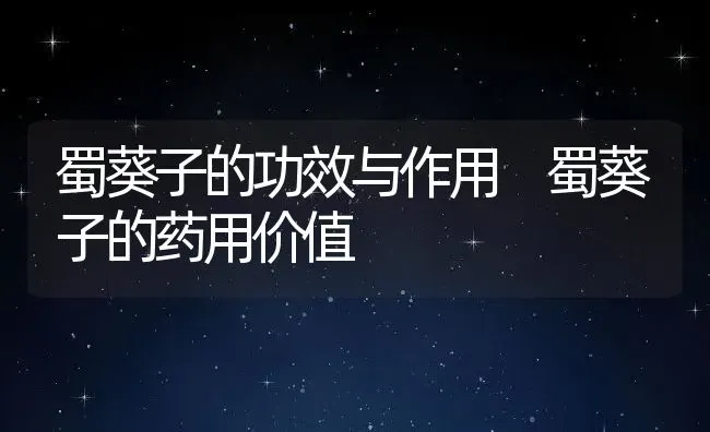 蜀葵子的功效与作用 蜀葵子的药用价值 | 养殖资料投稿