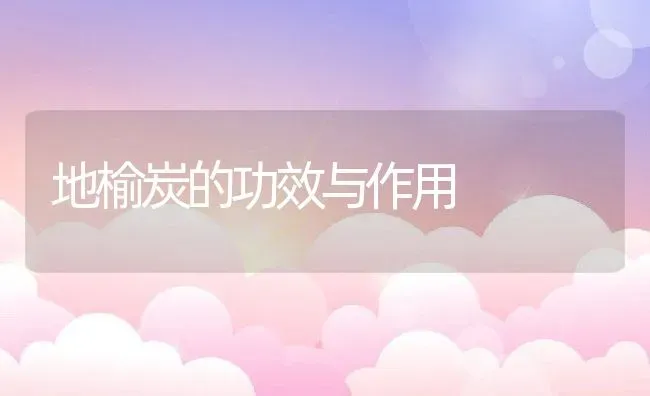 地榆炭的功效与作用 | 养殖资料投稿