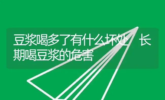 豆浆喝多了有什么坏处 长期喝豆浆的危害 | 养殖资料投稿