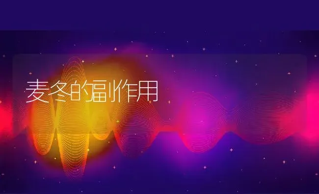 麦冬的副作用 | 养殖资料投稿