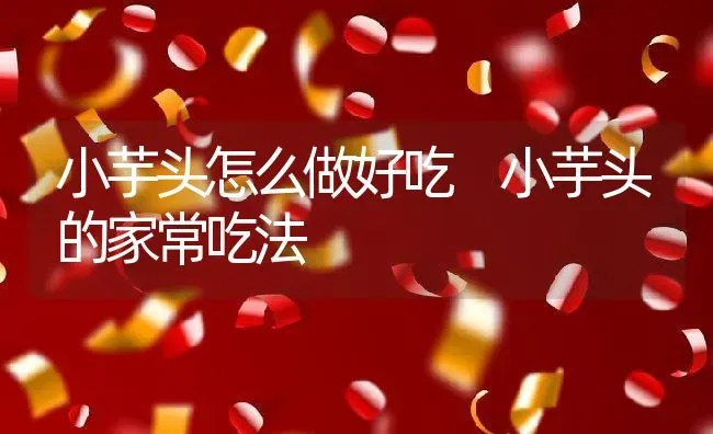 小芋头怎么做好吃 小芋头的家常吃法 | 养殖资料投稿