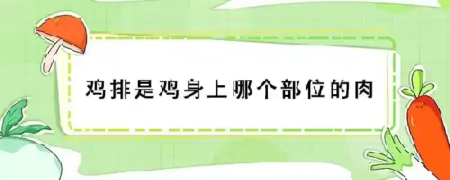 鸡排是鸡身上哪个部位的肉