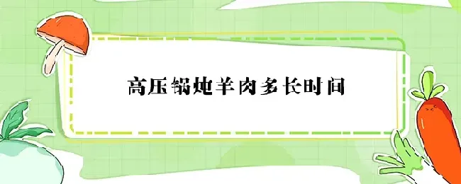 高压锅炖羊肉多长时间