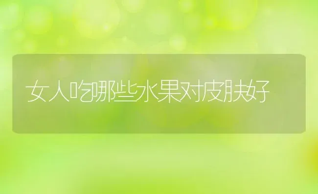 女人吃哪些水果对皮肤好 | 养殖资料投稿