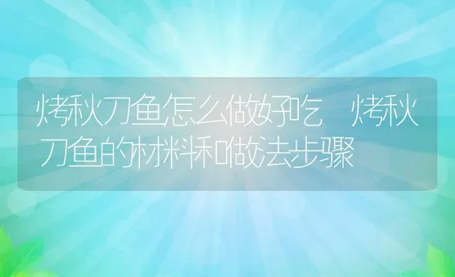 烤秋刀鱼怎么做好吃 烤秋刀鱼的材料和做法步骤 | 养殖资料投稿