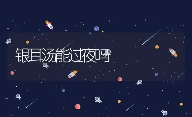 银耳汤能过夜吗 | 养殖资料投稿