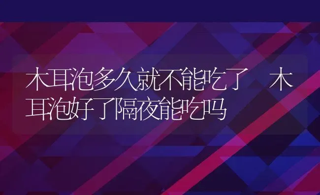 木耳泡多久就不能吃了 木耳泡好了隔夜能吃吗 | 养殖资料投稿