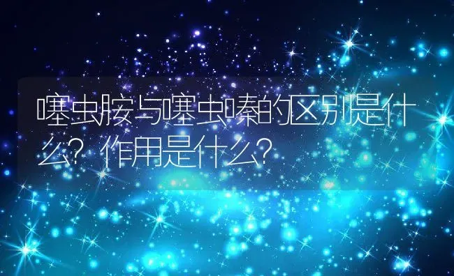 噻虫胺与噻虫嗪的区别是什么？作用是什么？ | 养殖资料投稿