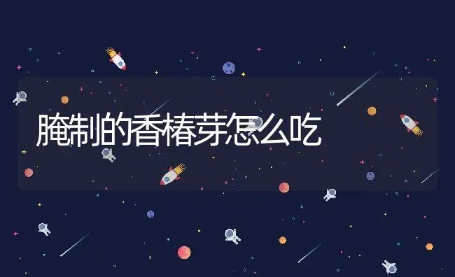 腌制的香椿芽怎么吃 | 养殖资料投稿