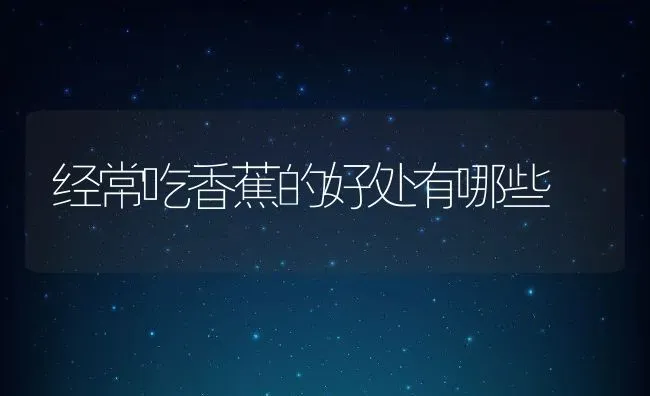 经常吃香蕉的好处有哪些 | 养殖资料投稿