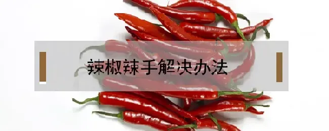 辣椒辣手解决办法