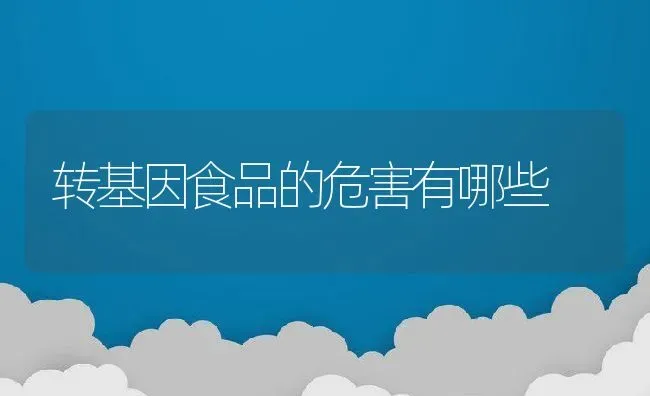 转基因食品的危害有哪些 | 养殖资料投稿