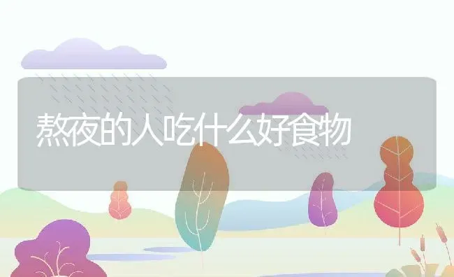 熬夜的人吃什么好食物 | 养殖资料投稿