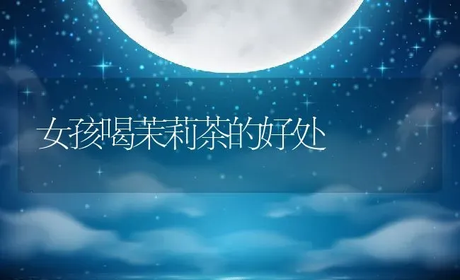 女孩喝茉莉茶的好处 | 养殖资料投稿