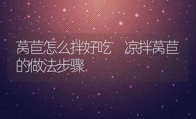 莴苣怎么拌好吃 凉拌莴苣的做法步骤 | 养殖资料投稿