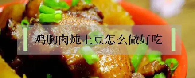 鸡胸肉炖土豆怎么做好吃