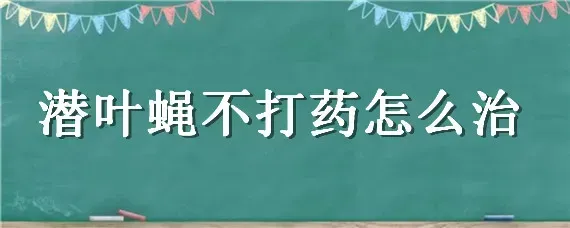 潜叶蝇不打药怎么治