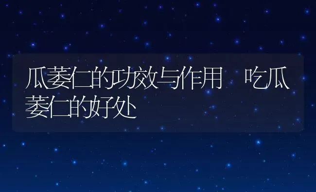 瓜萎仁的功效与作用 吃瓜萎仁的好处 | 养殖资料投稿
