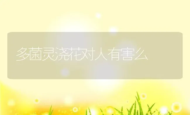 多菌灵浇花对人有害么 | 养殖资讯