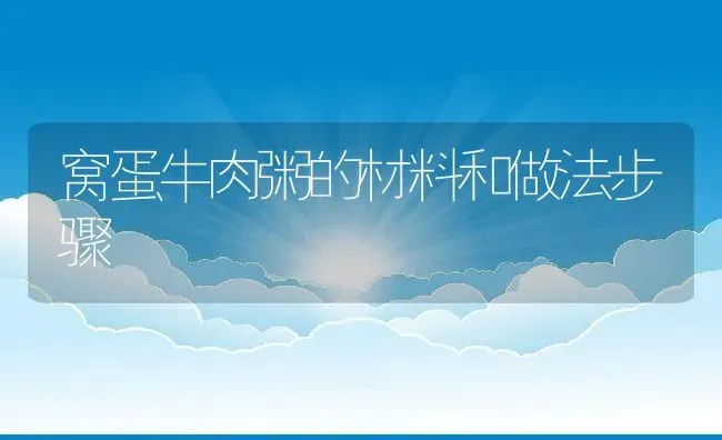 窝蛋牛肉粥的材料和做法步骤 | 养殖资讯