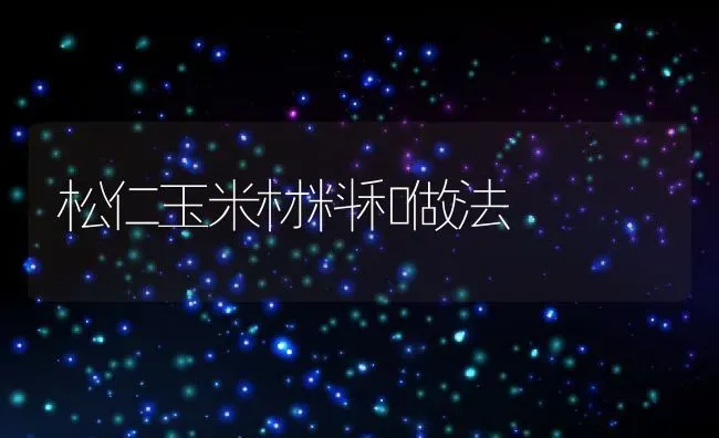 松仁玉米材料和做法 | 养殖资料投稿