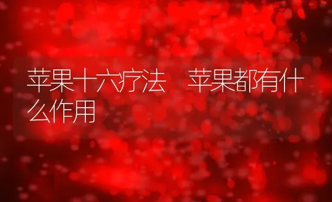 苹果十六疗法 苹果都有什么作用 | 养殖资料投稿