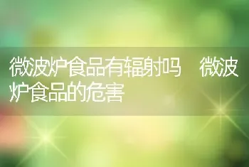 微波炉食品有辐射吗 微波炉食品的危害