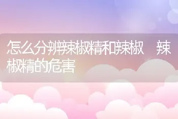 怎么分辨辣椒精和辣椒 辣椒精的危害