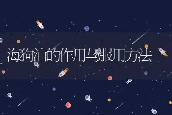 海狗油的作用与服用方法