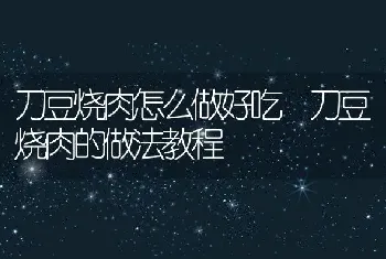 刀豆烧肉怎么做好吃 刀豆烧肉的做法教程