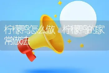 柠檬鸭怎么做 柠檬鸭的家常做法