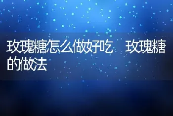 玫瑰糖怎么做好吃 玫瑰糖的做法