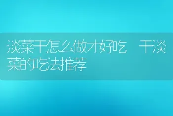 淡菜干怎么做才好吃 干淡菜的吃法推荐