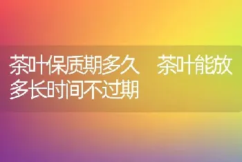 茶叶保质期多久 茶叶能放多长时间不过期