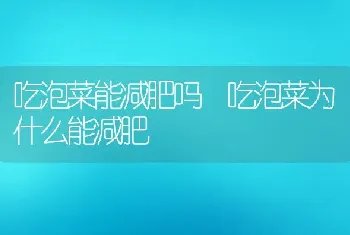 吃泡菜能减肥吗 吃泡菜为什么能减肥