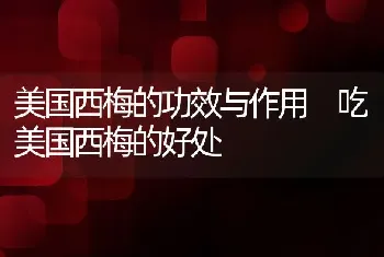 美国西梅的功效与作用 吃美国西梅的好处