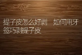 提子皮怎么好剥 如何用牙签巧剥提子皮