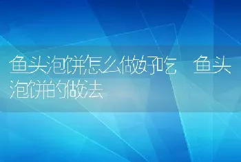 鱼头泡饼怎么做好吃 鱼头泡饼的做法