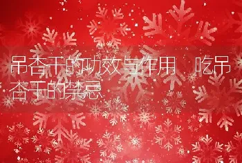 吊杏干的功效与作用 吃吊杏干的禁忌