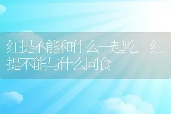 红提不能和什么一起吃 红提不能与什么同食