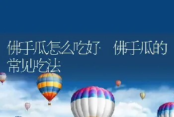 佛手瓜怎么吃好 佛手瓜的常见吃法