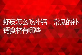 虾皮怎么吃补钙 常见的补钙食材有哪些