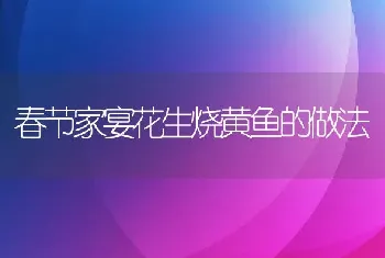 春节家宴花生烧黄鱼的做法