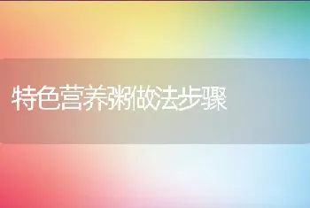 特色营养粥做法步骤