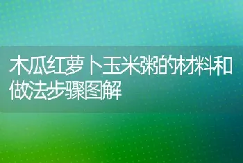 木瓜红萝卜玉米粥的材料和做法步骤图解