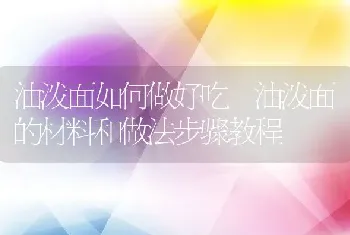 油泼面如何做好吃 油泼面的材料和做法步骤教程