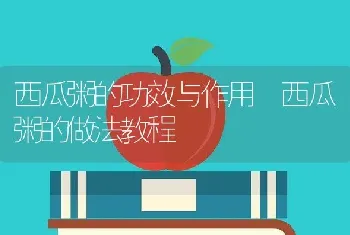 西瓜粥的功效与作用 西瓜粥的做法教程