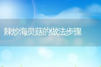 辣炒海灵菇的做法步骤